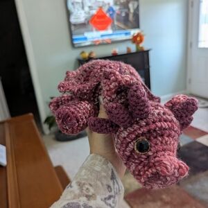 Handmade Pink Dragon Stuffed Animal